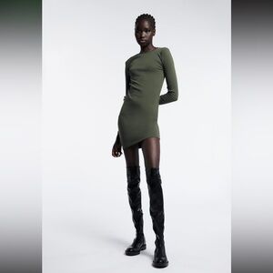 Olive green Zara dress